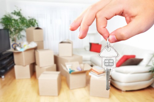 Careful furniture handling during a house removal in Highbury