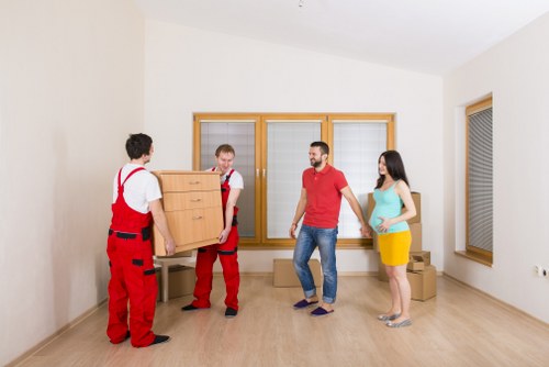 Office removal team planning a local business move in Highbury