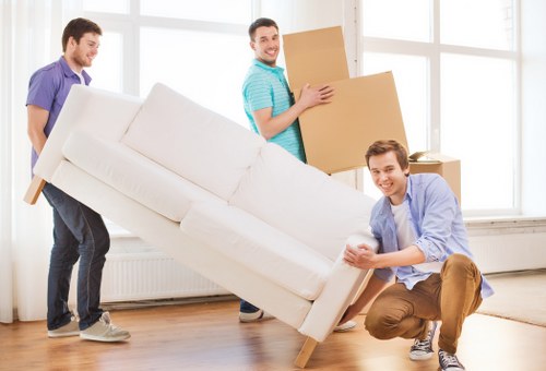 Careful handling of bulky furniture in a Highbury property