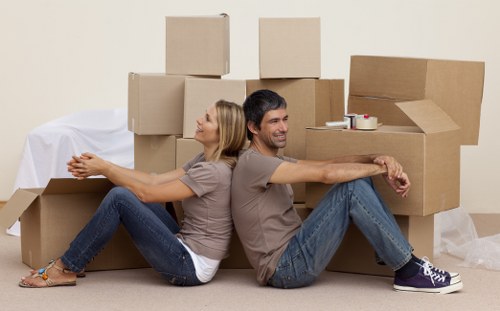 Commercial moving truck support for business relocation in Highbury