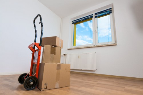 Securely loaded removal van with protected household items