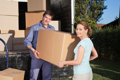 Local moving service vehicle outside a Highbury property during a home move