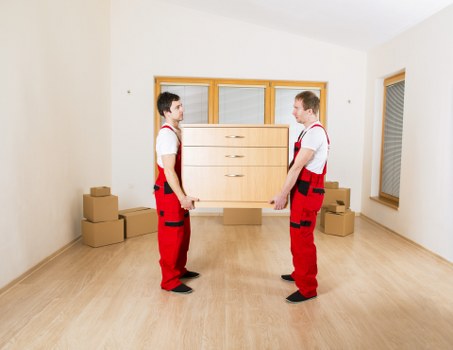 Professional furniture moving in a Highbury street with access challenges